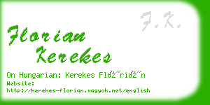 florian kerekes business card